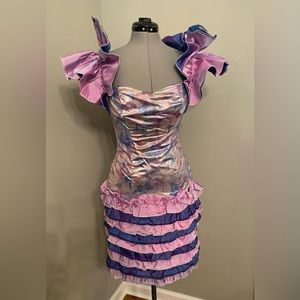 80s Prom dress. Retro 80s Halloween costume.